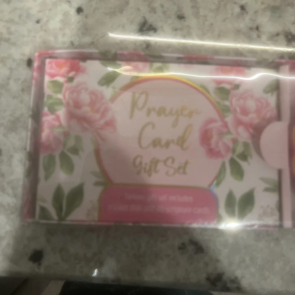 NEW-Crown Jewlz prayer card gift set with trinket dish